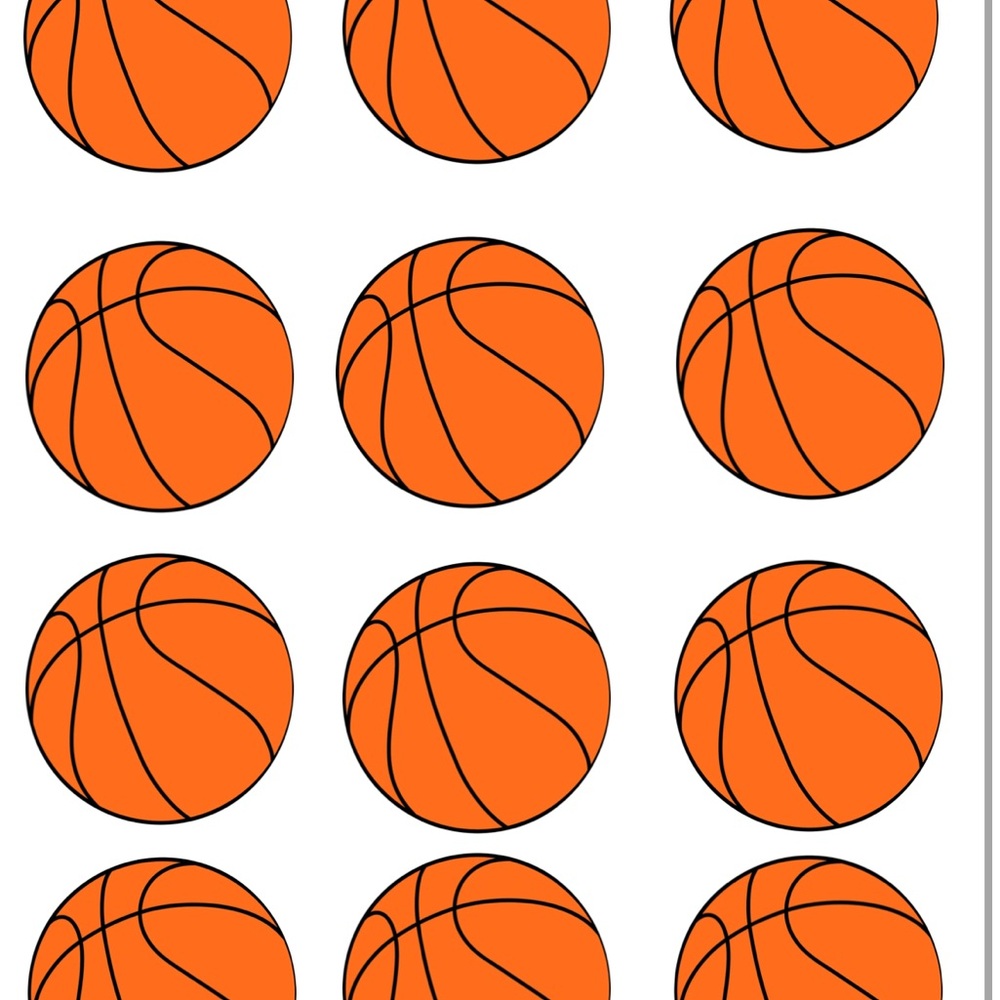 Basketball Cupcake Toppers